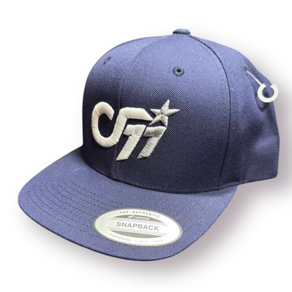 Star Logo Navy Blue Adjustable‎ Snapback Hat BNWT - Picture 1 of 4